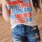 She Loves Jesus & America Too Tee