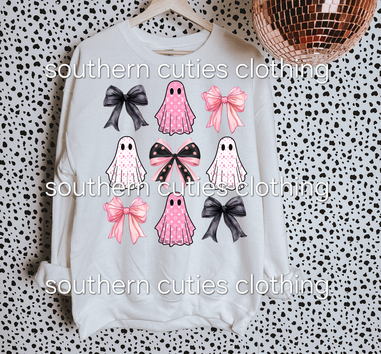 Trendy Pink Ghosts Pullover