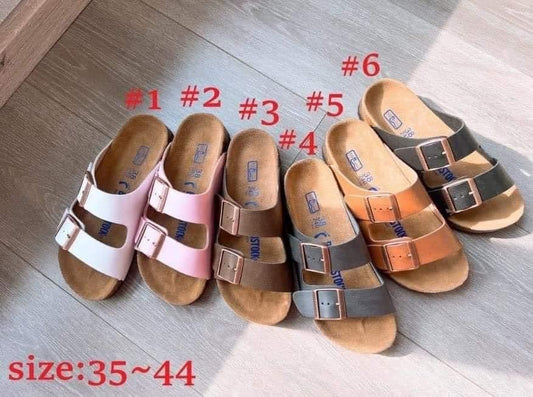 Real Leather Double Strap Birk