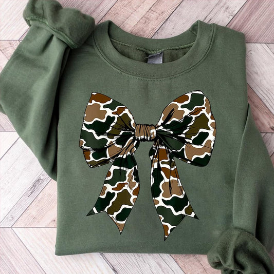 Camo Bow Tee or Pullover