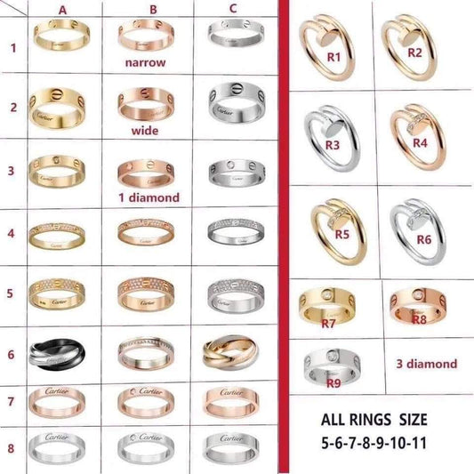 Carti** Ring color 1 - 4 jewelry