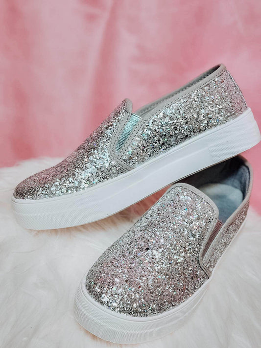 Blingin' Rhinestone Sneakers {Silver}